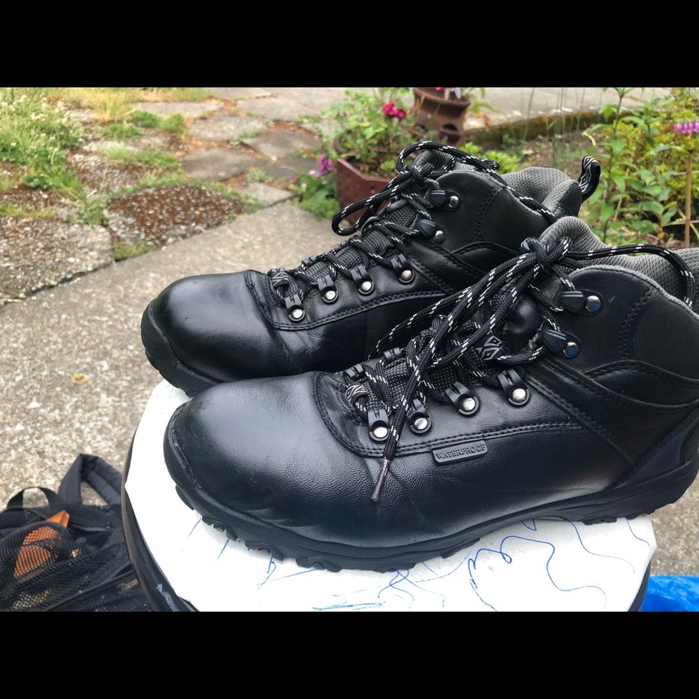 weatherproof vintage 1948 Black Leather Boots SZ10